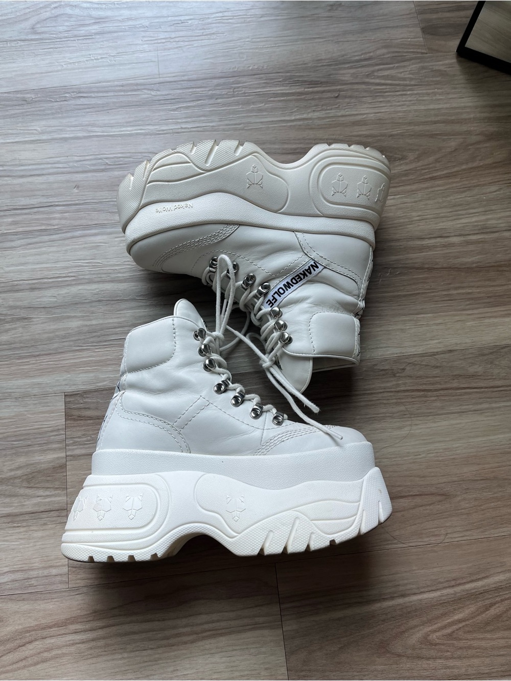Naked Wolfe White Boots
